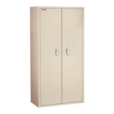 Fire King FireKing Fireproof Storage Cabinet W/End Tab Inserts, 36"Wx19-1/4"Dx72"H, Artic White, Assembled CF7236-MDAW